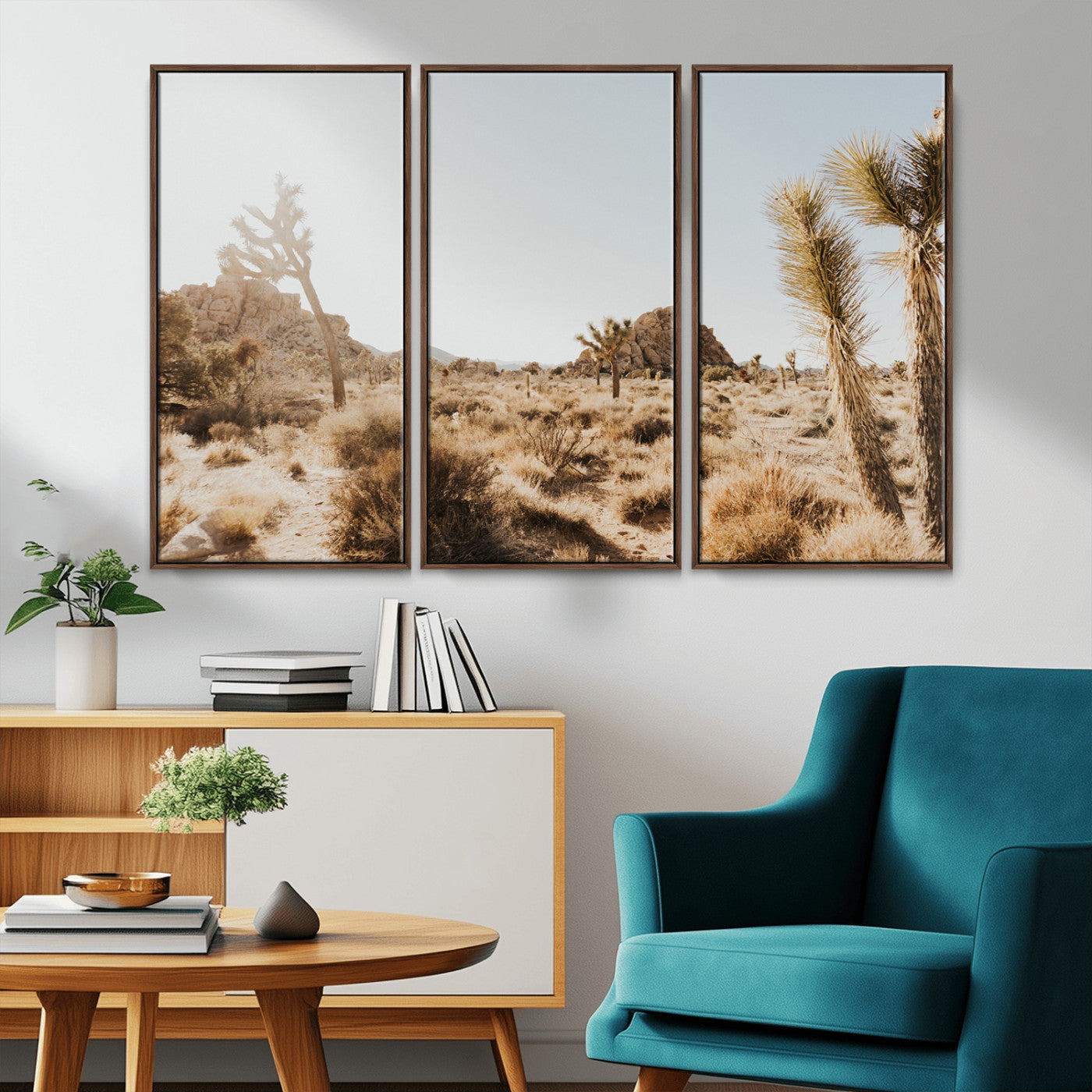 62783269-MGV-CV-36X24-Joshua Tree Wall Art – Desert Landscape Photography Canvas Print, Southwest Nature Artwork Rustic Home Decor for Living Room,