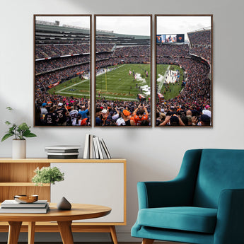 18347149-MGV-CV-36X24-Soldier Field Wall Art – Chicago Bears Football Stadium Canvas Print, Game Day Sports Decor for Man Cave, Bar, Office, or Living