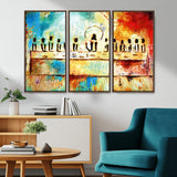YKE34632598CR-MGV-CV-36X24-Abstract Last Supper with Apostles Wall Art Canvas Print