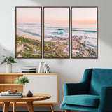 27332135-MGV-CV-36X24-Coastal Sunset Wall Art – Ocean Waves and Rocky Shore Canvas Print, Scenic Seaside Photography Decor for Bedroom, Living Room,