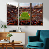 37160229-MGV-CV-36X24-Neyland Stadium Wall Art – Panoramic Tennessee Volunteers Sunset Canvas Print, Checkerboard Crowd Football Game Day Decor for