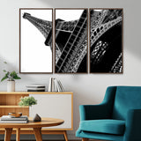 89033-MGV-CV-36X24-Eiffel Tower Wall Art – Dramatic Black and White Architectural Canvas Print, Modern Paris Decor for Office, Living Room or