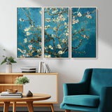 91714-MGV-CV-36X24-Almond Blossoms Wall Art – Handcrafted Van Gogh Inspired Floral Canvas Print, Beautiful Nature Decor for Living Room, Bedroom, or