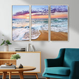53006-MGV-CV-36X24-Ocean Beach Sunset Wall Art – Vibrant Seascape Canvas Print, Coastal Home Decor for Living Room, Bedroom, Office or Beach House