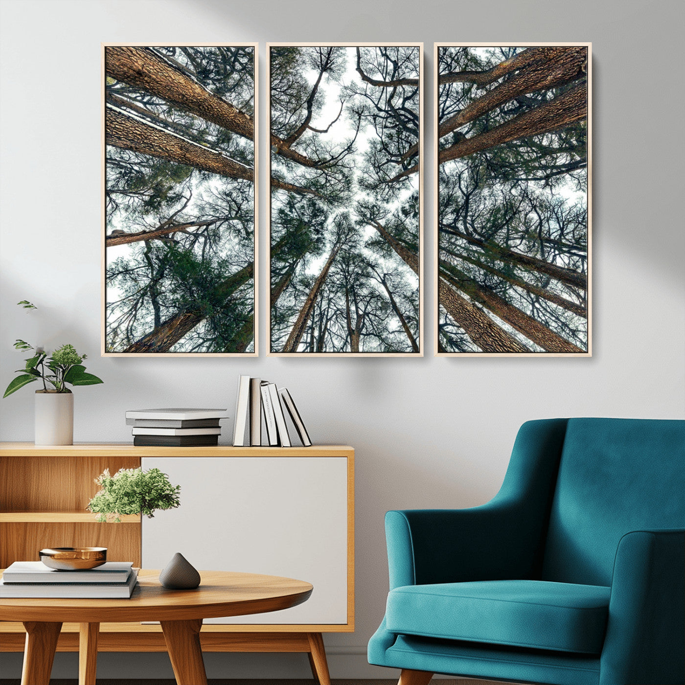 18790-MGV-CV-36X24-Pine Canopy Wall Art – Panoramic View of Towering Pines Canvas Print, Nature-Inspired Decor for Office, Cabin or Living Room