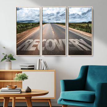 50743-MGV-CV-36X24-Healing Road Wall Art – Motivational Highway Canvas Print, Inspirational Journey Decor for Office, Gym or Living Room