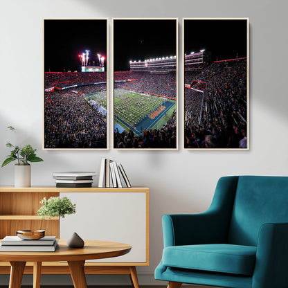 46899-MGV-CV-36X24-Ben Hill Griffin Stadium Wall Art Canvas Print, Framed Football Stadium Art Picture Print, Florida Football Stadium Perfect Sport