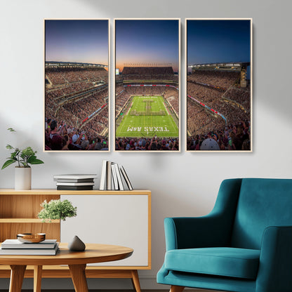 17421-MGV-CV-36X24-Kyle Field Wall Art Canvas Print, Framed Texas Stadium Art Picture Print, Kyle Field Stadium Perfect Sport Room Decor Artwork
