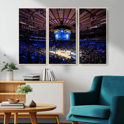 20491-MGV-CV-36X24-Madison Square Garden Wall Art Canvas Print, Framed New York Stadium Art Picture Print, MSG Stadium Perfect Sport Room Decor