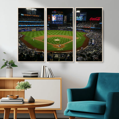 83979-MGV-CV-36X24-RingCentral Coliseum Wall Art Canvas Print, Framed Oakland A's Stadium Art Picture Print, RingCentral Coliseum Field Perfect Sport