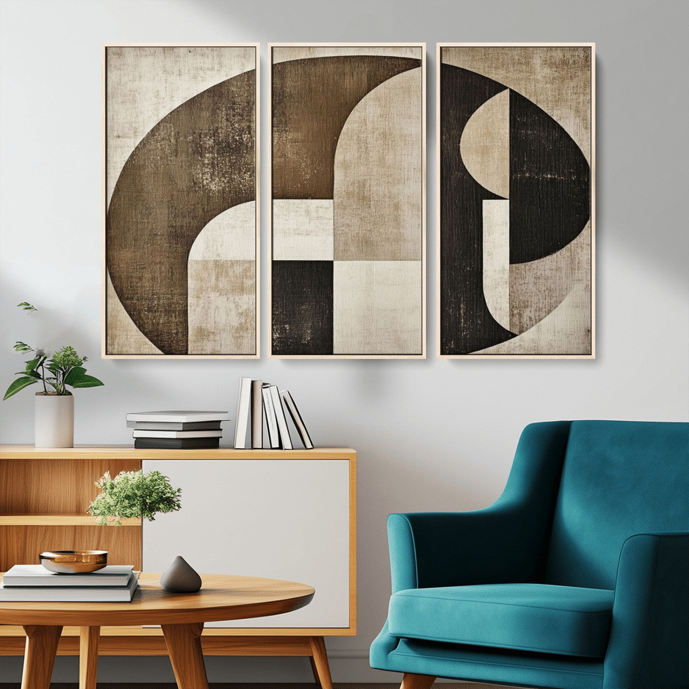 44796-MGV-CV-36X24-Wabi Sabi Wall Art Canvas Print, Framed Geometric Minimalist Art Picture Print, Modern Abstract Perfect Modern Abstract Decor