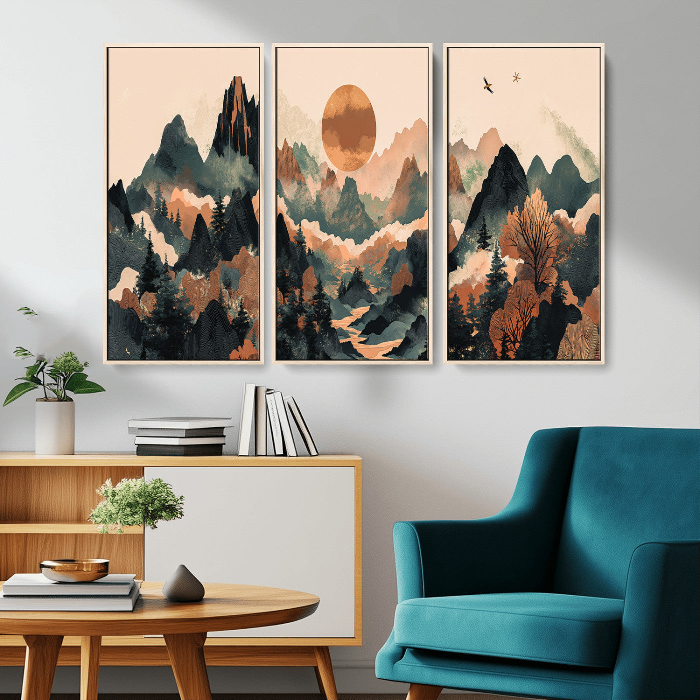 46509506-MGV-CV-36X24-Mountain Wall Art – Sunset Canvas Print, Nature Inspired Artwork, Scenic Wall Decor for Living Room, Bedroom, Office