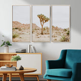 67109959-MGV-CV-36X24-Joshua Tree Wall Art Canvas Print, Framed Neutral Desert Art Picture Print, Earthy Landscape Perfect Neutral Boho Decor Artwork