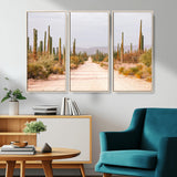30742780-MGV-CV-36X24-Desert Cactus Wall Art Canvas Print, Framed Southwestern Art Picture Print, Bohemian Western Perfect Southwestern Boho Decor