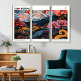 43879290-MGV-CV-36X24-Japanese Abstract Wall Art – Mount Fuji Cherry Blossom Canvas Print, Modern Asian Inspired Landscape Decor for Living Room,