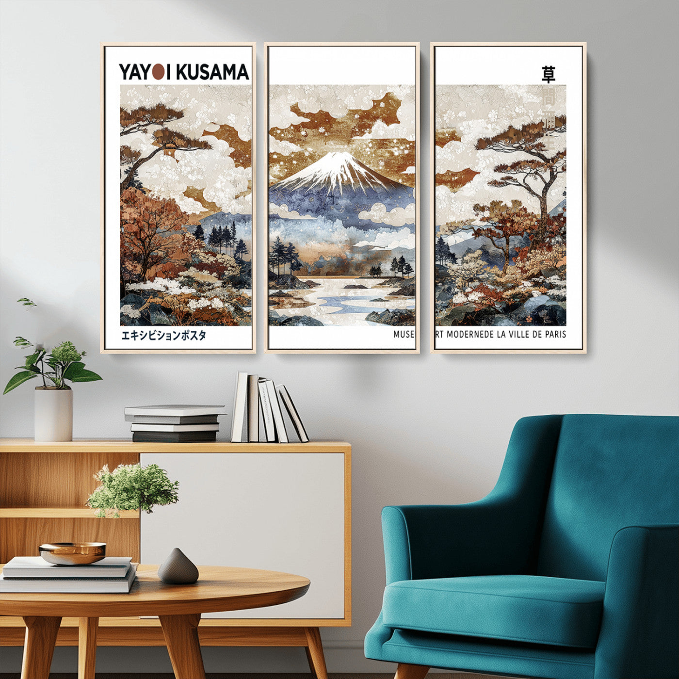 80111817-MGV-CV-36X24-Japanese Landscape Wall Art – Mount Fuji Autumn Canvas Print, Asian Inspired Nature Decor for Living Room, Bedroom, Office or