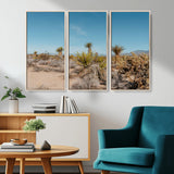 35156165-MGV-CV-36X24-Joshua Tree Wall Art Canvas Print, Framed Desert Landscape Art Picture Print, Warm Earth Tones Perfect Southwestern Minimalist