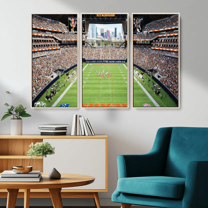 76935553-MGV-CV-36X24-Football Stadium Wall Art – Panoramic Game Day Canvas Print, Sports Decor for Man Cave, Office, Bar, or Living Room