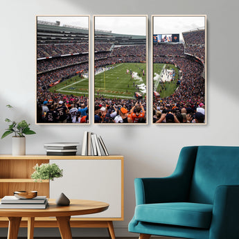 18347149-MGV-CV-36X24-Soldier Field Wall Art – Chicago Bears Football Stadium Canvas Print, Game Day Sports Decor for Man Cave, Bar, Office, or Living