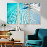68127042-MGV-CV-36X24-Beach Wall Art – Tropical Ocean Canvas Print, Clear Water and White Sand Photography Decor for Bedroom, Living Room, Office,