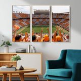 76011417-MGV-CV-36X24-Tennessee Volunteers Wall Art – Neyland Stadium Checkerboard Crowd Canvas Print, Vols Football Game Day Fan Perspective Sports