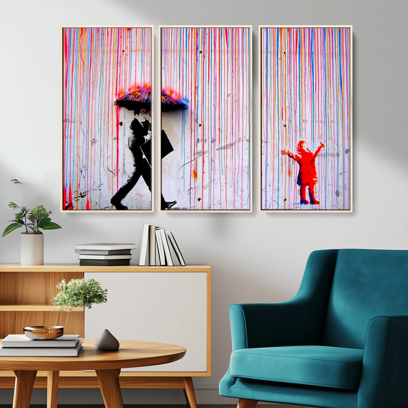 69505-MGV-CV-36X24-Graffiti Girl Wall Art Canvas Print, Framed Urban Contrast Art Picture Print, Vibrant Graffiti Perfect Urban Pop Decor Artwork