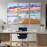 53006-MGV-CV-36X24-Ocean Beach Sunset Wall Art – Vibrant Seascape Canvas Print, Coastal Home Decor for Living Room, Bedroom, Office or Beach House