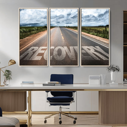 50743-MGV-CV-36X24-Healing Road Wall Art – Motivational Highway Canvas Print, Inspirational Journey Decor for Office, Gym or Living Room