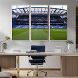 59508-MGV-CV-36X24-Chelsea Stadium Wall Art – Stamford Bridge Football Arena Canvas Print, Iconic Soccer Artwork for Living Room, Office, Game Room