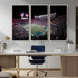 46899-MGV-CV-36X24-Ben Hill Griffin Stadium Wall Art Canvas Print, Framed Football Stadium Art Picture Print, Florida Football Stadium Perfect Sport