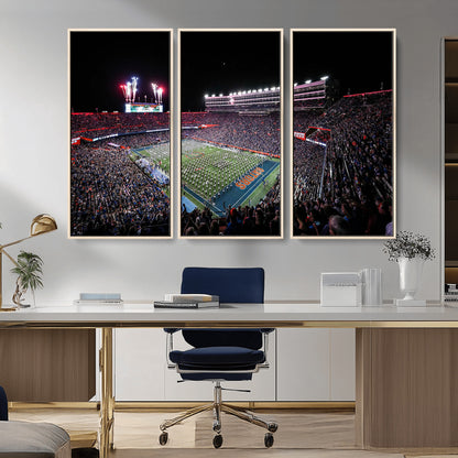 46899-MGV-CV-36X24-Ben Hill Griffin Stadium Wall Art Canvas Print, Framed Football Stadium Art Picture Print, Florida Football Stadium Perfect Sport