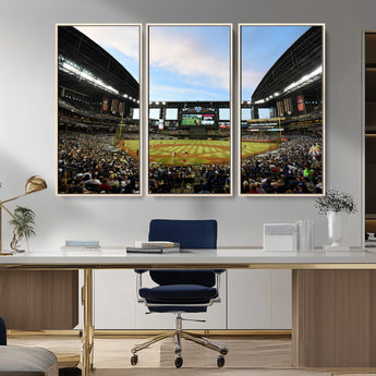 92672-MGV-CV-36X24-Chase Field Stadium Wall Art Canvas Print, Framed Arizona Stadium Art Picture Print, Chase Stadium Perfect Sports Room Decor