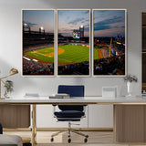 17415-MGV-CV-36X24-Philadelphia Phillies Stadium Wall Art Canvas Print, Framed Citizens Bank Park Art Picture Print, Phillies Stadium Field Perfect