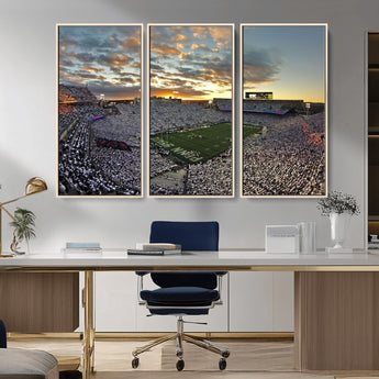 38807-MGV-CV-36X24-Beaver Stadium Wall Art Canvas Print, Framed Beaver Stadium Field Art Picture Print, Football Stadium Perfect Sport Room Decor