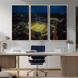 52519-MGV-CV-36X24-Michigan Football Stadium Wall Art Canvas Print, Framed Michigan Stadium Art Picture Print, Michigan Wolverines Field Perfect