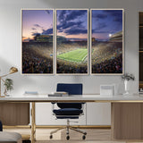 50825-MGV-CV-36X24-Notre Dame Stadium Wall Art Canvas Print, Framed Indiana Stadium Art Picture Print, Football Stadium Perfect Sports Room Decor