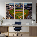 20879-MGV-CV-36X24-Yankee Stadium Wall Art Canvas Print, Framed New York Stadium Art Picture Print, Yankee Field Perfect Sport Room Decor Artwork