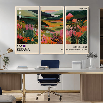 75719-MGV-CV-36X24-Botanical Mountain Valley Wall Art – Panoramic Nature Canvas Print, Vibrant Floral Field Artwork for Living Room, Bedroom, Office,