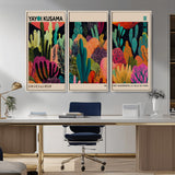 45711-MGV-CV-36X24-Yayoi Kusama Wall Art Canvas Print, Framed Abstract Yayoi Kusama Art Picture Print, Japanese Wabi Sabi Perfect Modern Abstract