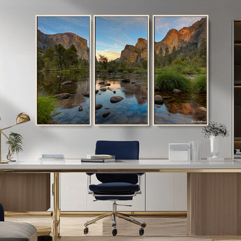 55893831-MGV-CV-36X24-Yosemite Valley Wall Art Canvas Print, Framed El Capitan Art Picture Print, Sierra Landspace Perfect Rustic Nature Decor Artwork