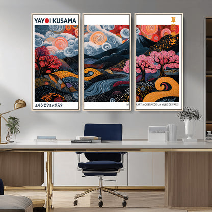 43879290-MGV-CV-36X24-Japanese Abstract Wall Art – Mount Fuji Cherry Blossom Canvas Print, Modern Asian Inspired Landscape Decor for Living Room,