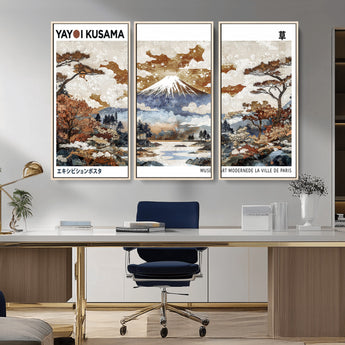 80111817-MGV-CV-36X24-Japanese Landscape Wall Art – Mount Fuji Autumn Canvas Print, Asian Inspired Nature Decor for Living Room, Bedroom, Office or
