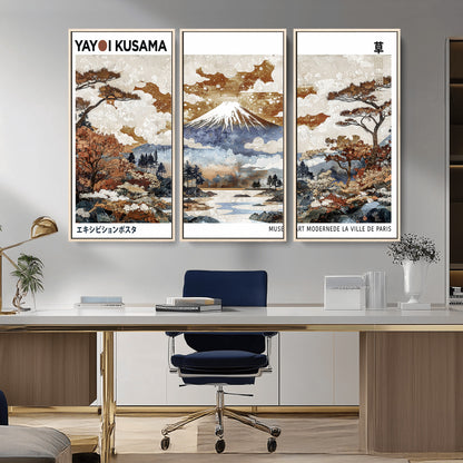 80111817-MGV-CV-36X24-Japanese Landscape Wall Art – Mount Fuji Autumn Canvas Print, Asian Inspired Nature Decor for Living Room, Bedroom, Office or