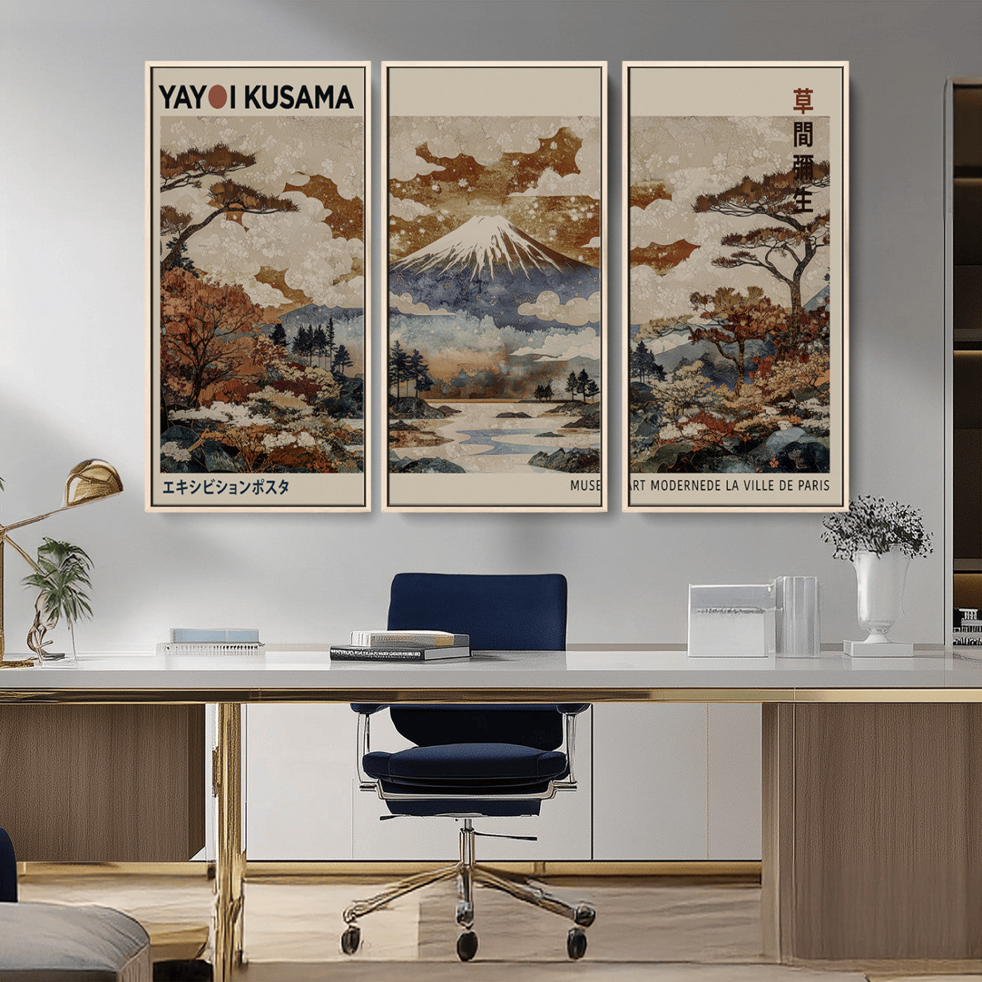 11778299-MGV-CV-36X24-Japanese Landscape Wall Art – Mount Fuji Canvas Print, Asian Inspired Nature Decor for Living Room, Bedroom, Office or Studio