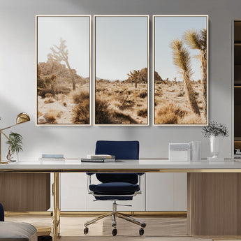 62783269-MGV-CV-36X24-Joshua Tree Wall Art – Desert Landscape Photography Canvas Print, Southwest Nature Artwork Rustic Home Decor for Living Room,