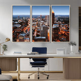 25096967-MGV-CV-36X24-Atlanta Skyline Wall Art – Vibrant Cityscape Canvas Print, Modern Night Lights Urban Decor for Office, Living Room, or Apartment