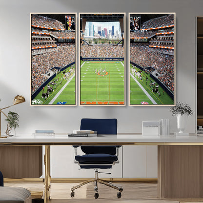 76935553-MGV-CV-36X24-Football Stadium Wall Art – Panoramic Game Day Canvas Print, Sports Decor for Man Cave, Office, Bar, or Living Room