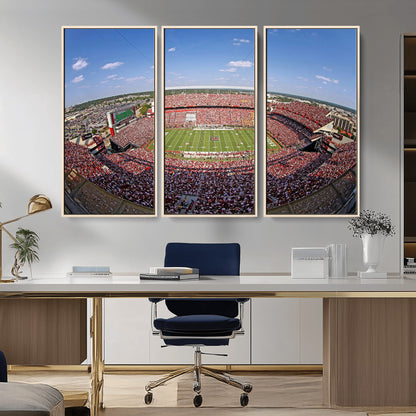 29492070-MGV-CV-36X24-William Brice Stadium Canvas Wall Art – Football Game, Stadium Crowd, Fans, Energy, Team Spirit, Daytime Outdoor Event Print for