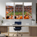 76011417-MGV-CV-36X24-Tennessee Volunteers Wall Art – Neyland Stadium Checkerboard Crowd Canvas Print, Vols Football Game Day Fan Perspective Sports
