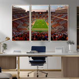 37160229-MGV-CV-36X24-Tennessee Volunteers Wall Art – Neyland Stadium Sunset Checkerboard Game Canvas Print, Vols Football Panorama Sports Decor